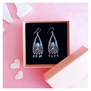Pendientes filigrana turquesa