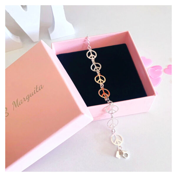 Pulsera símbolos paz