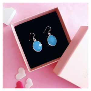 Pendientes piedra color turquesa