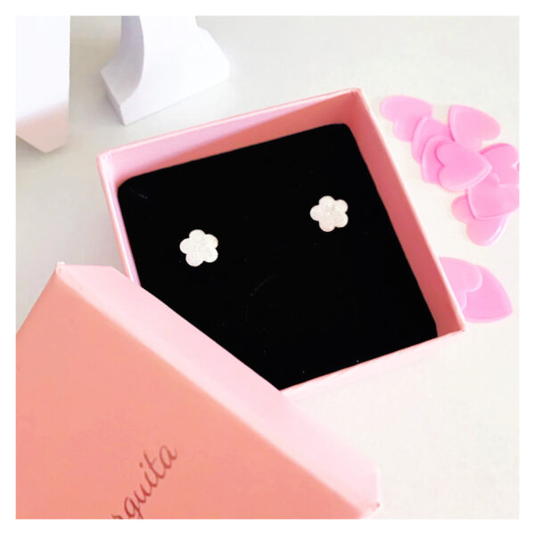 Pendientes FLOR liso matizado
