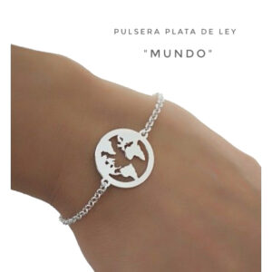 Pulsera rolo mapa mundo