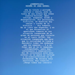 RESEÑA DE "DEMENTALES", por JANA BERNAL