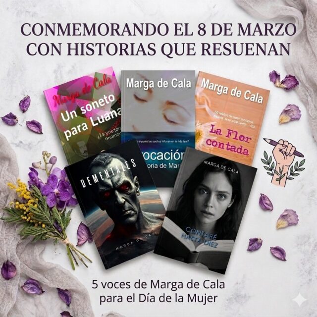 No felicites a las mujeres; colabora en su igualdad e independencia 🌸.
.
#8demarzodíadelamujer #8demarzodíainternacionaldelamujer #escritoras #libros #escritopormarga