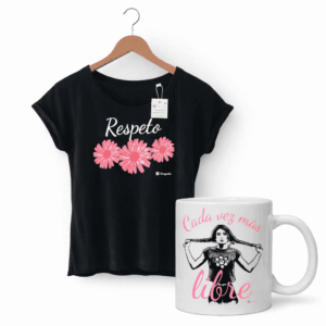 Camiseta Ronda RESPETO. Negra+¡Taza de regalo"