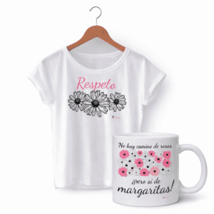 Camiseta "RESPETO". Color Blanco + ¡Taza de regalo!